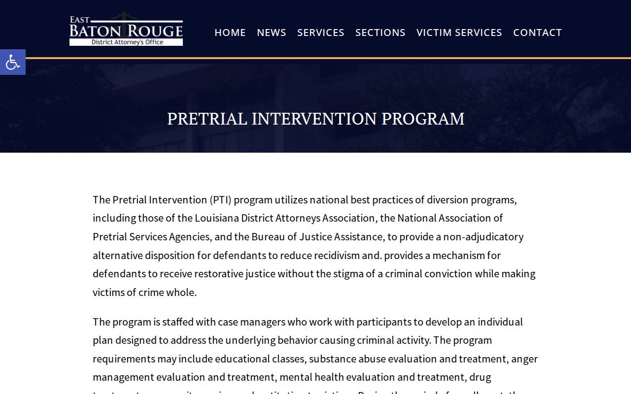 East Baton Rouge Parish court pretrial program