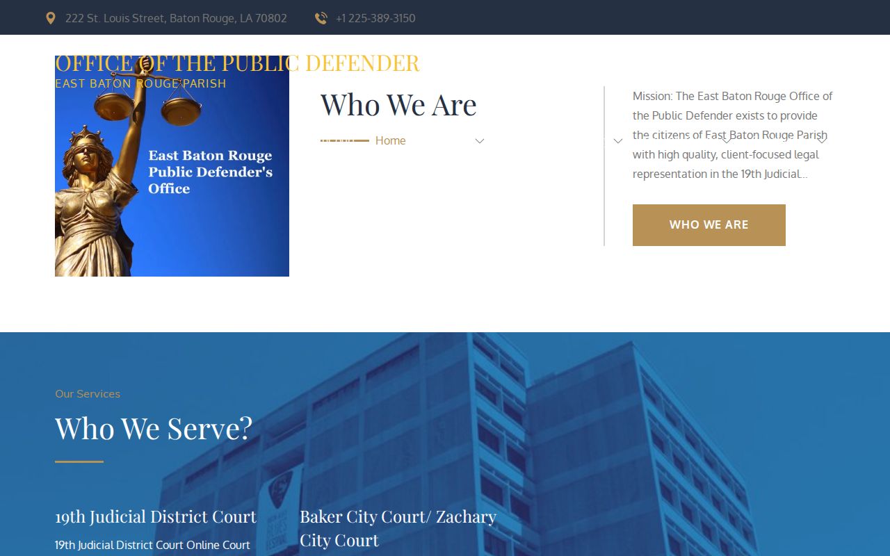 East Baton Rouge Parish criminal court public defender