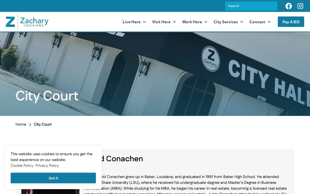 East Baton Rouge Parish Zachary City Court criminal record source