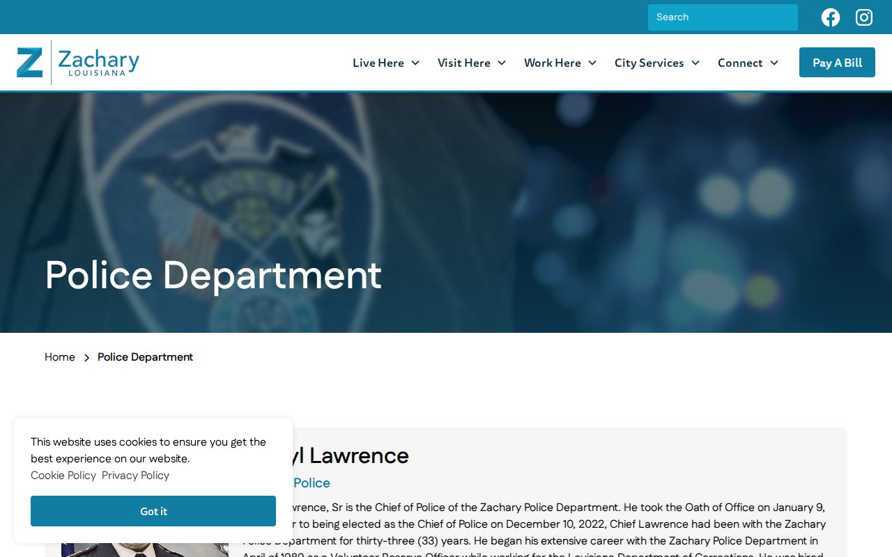 East Baton Rouge Parish Zachary Police Department criminal records source